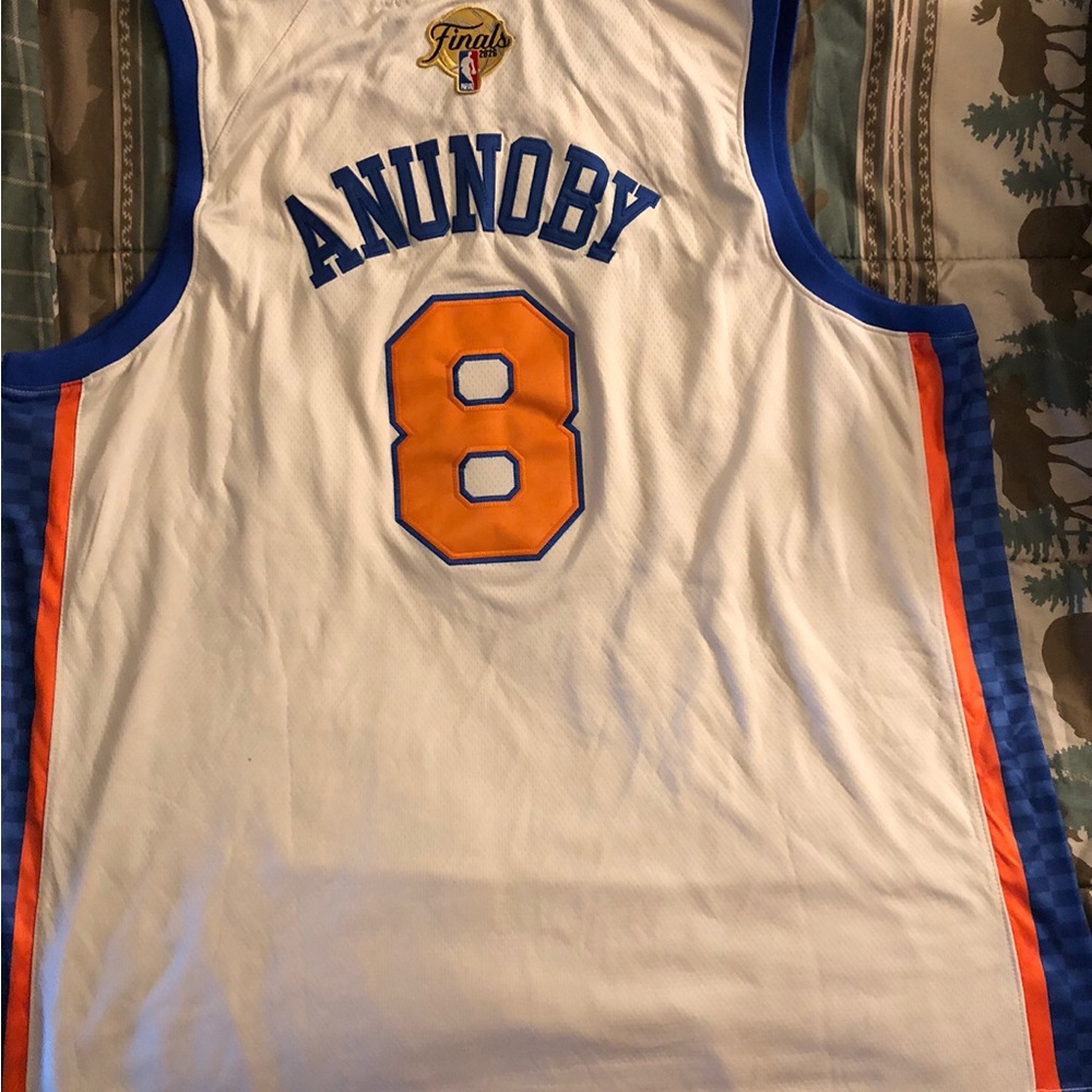 NBA White, Blue & Orange Men’s NY Knicks Anunoby Basketball Jersey. Brand New. - Picture 3 of 6